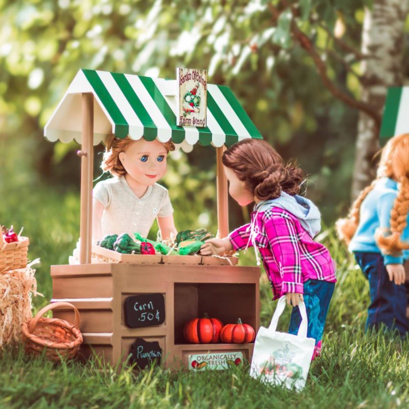 The Queen's Treasures 18 Inch Doll Farm Fresh Food Accessories, Set of 2 Pumpkins In Veggie Crate