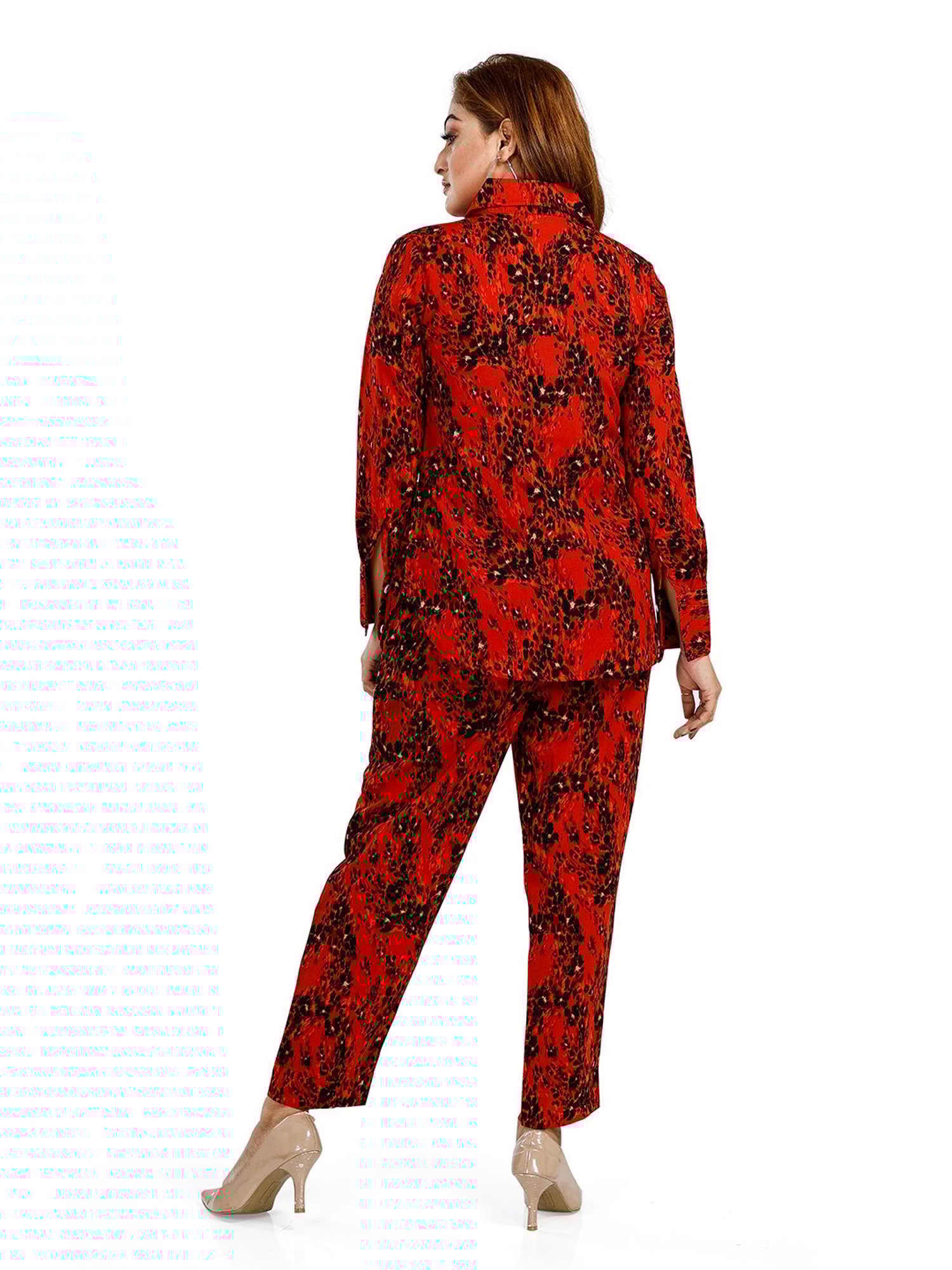 Nino Bambino Red Printed Shirt With Pants
