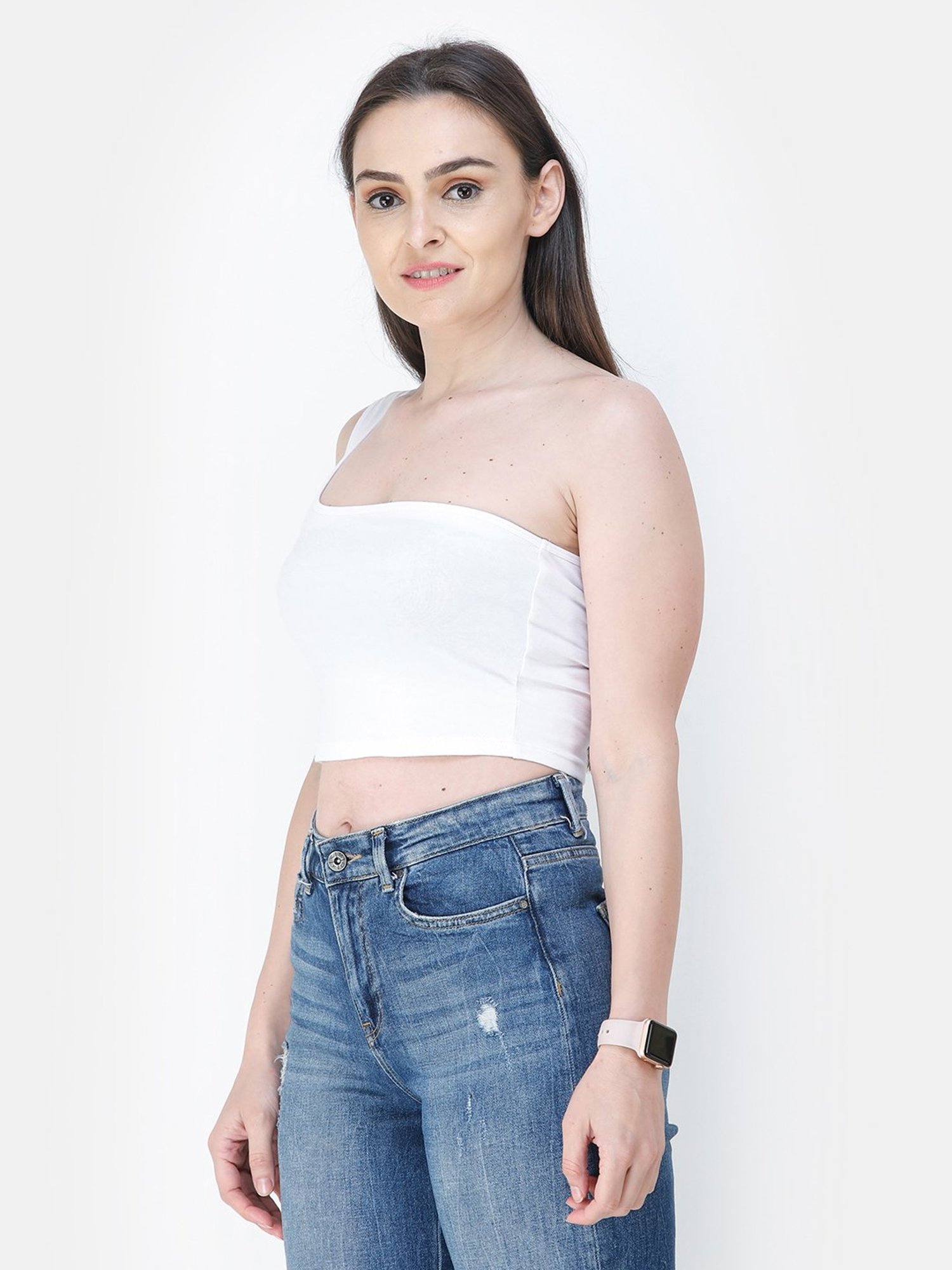 Cation White Crop Top