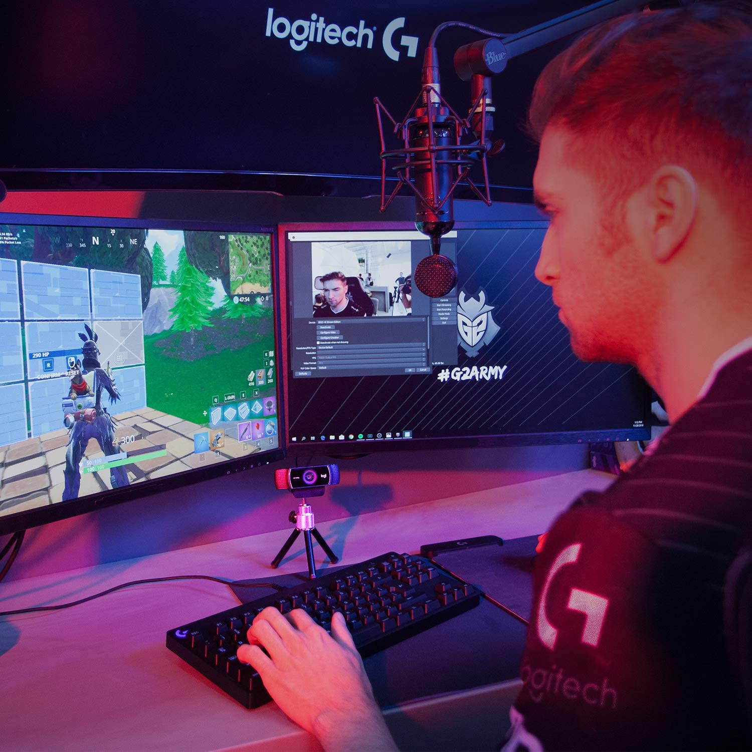 Logitech C922 HD Pro Stream Webcam With Micphone Desktop or Laptop Full HD 1080P Video YouTube or Twitch Streaming &