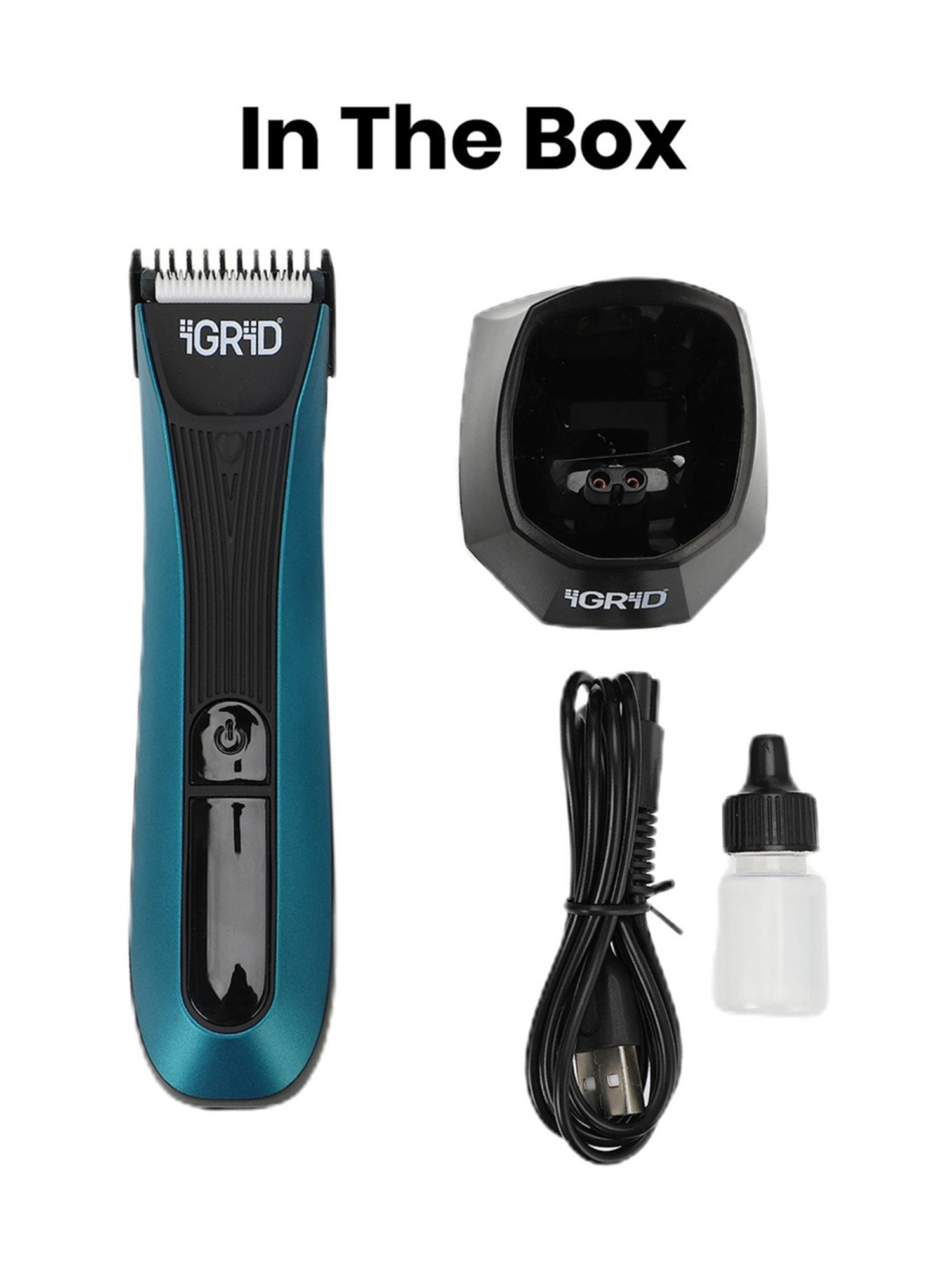 iGRiD IG4015 Groin & Body Trimmer with Ceramic & Curved Stainless Steel Blades, 90 Min Run Time