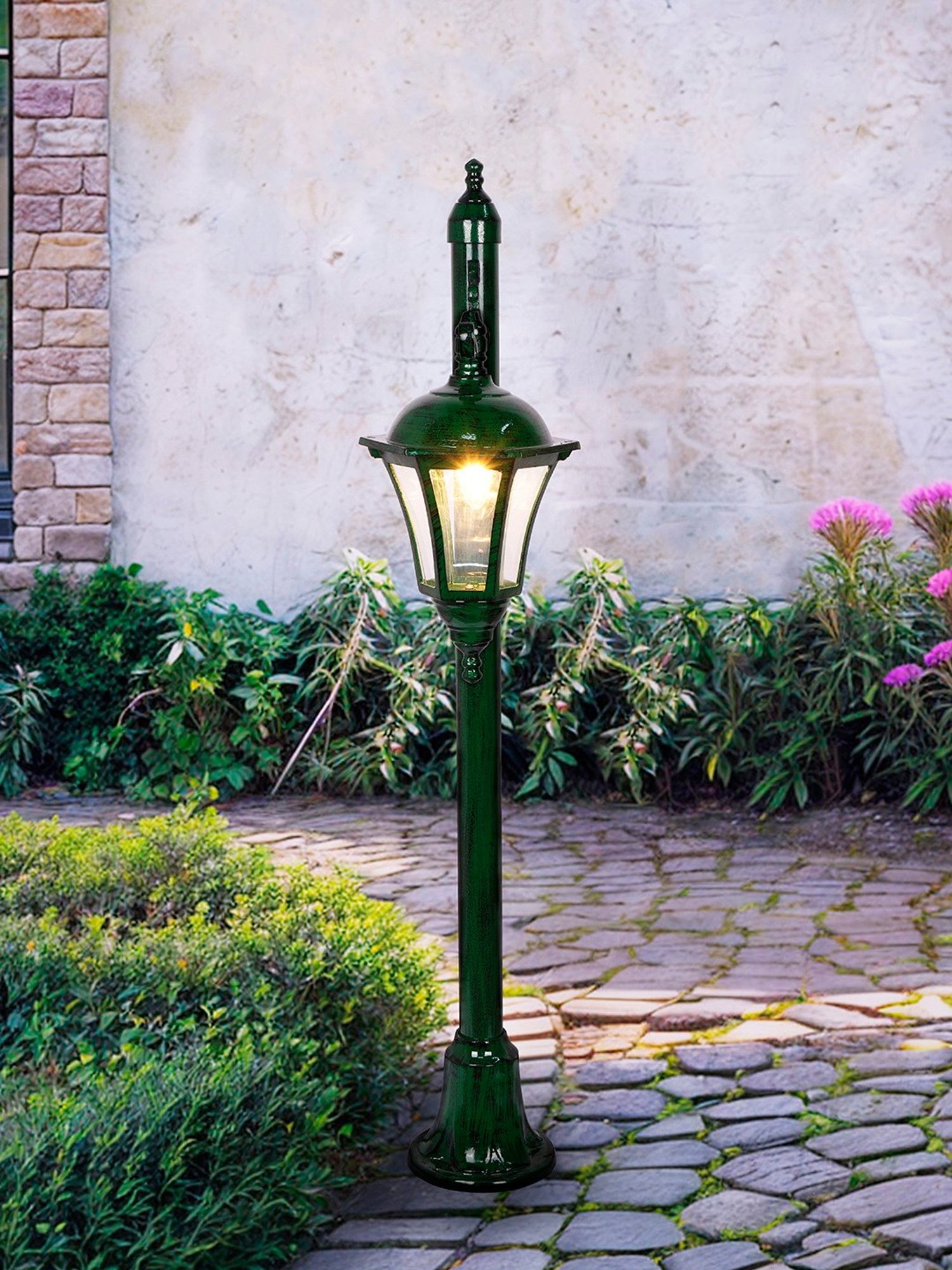 Pure Home and Living Grey Glass Trophy Shaped Table Lamp Stand