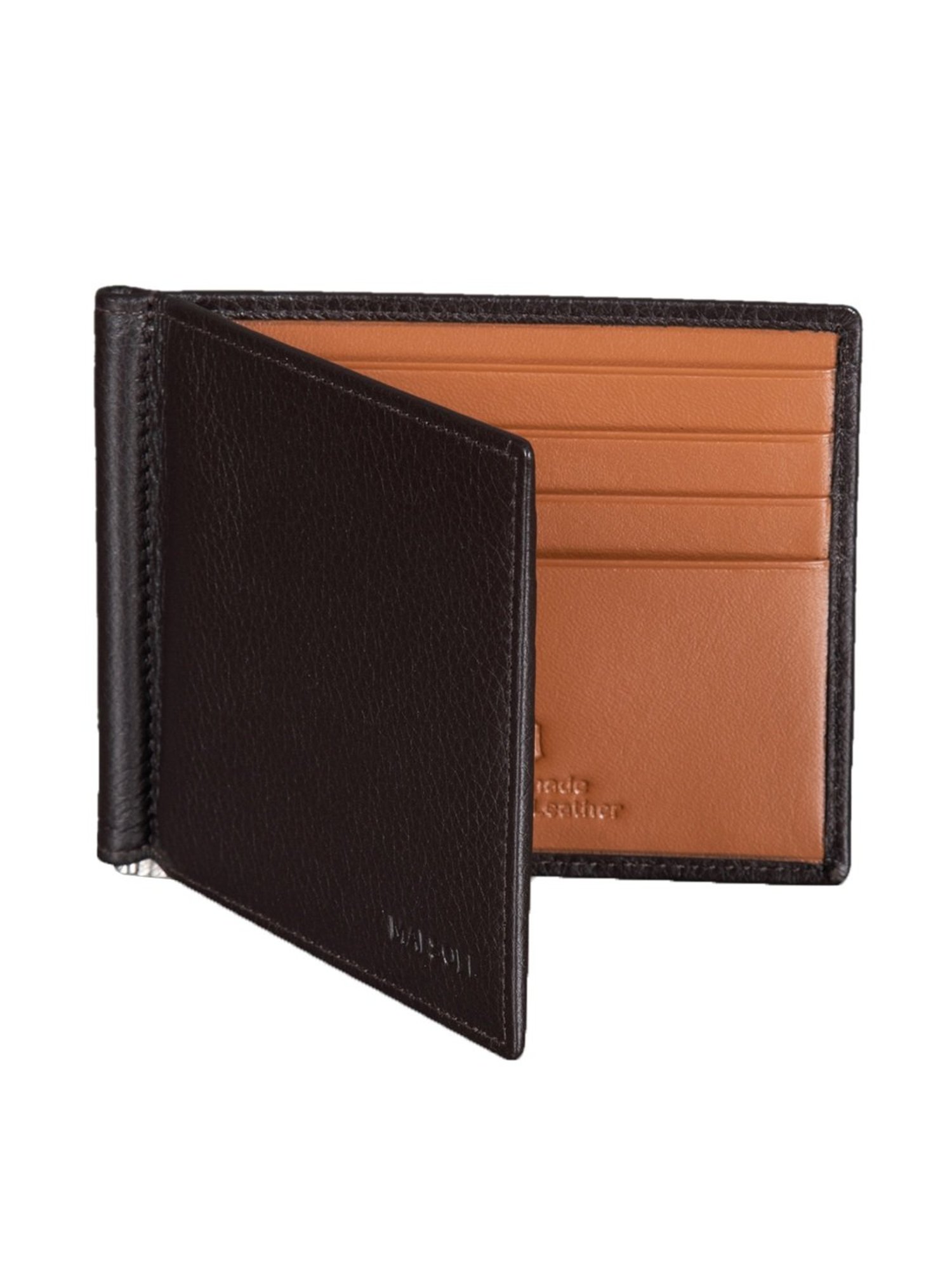 Mai Soli Dollaro Brown Casual Leather Money Clip Wallet for Men