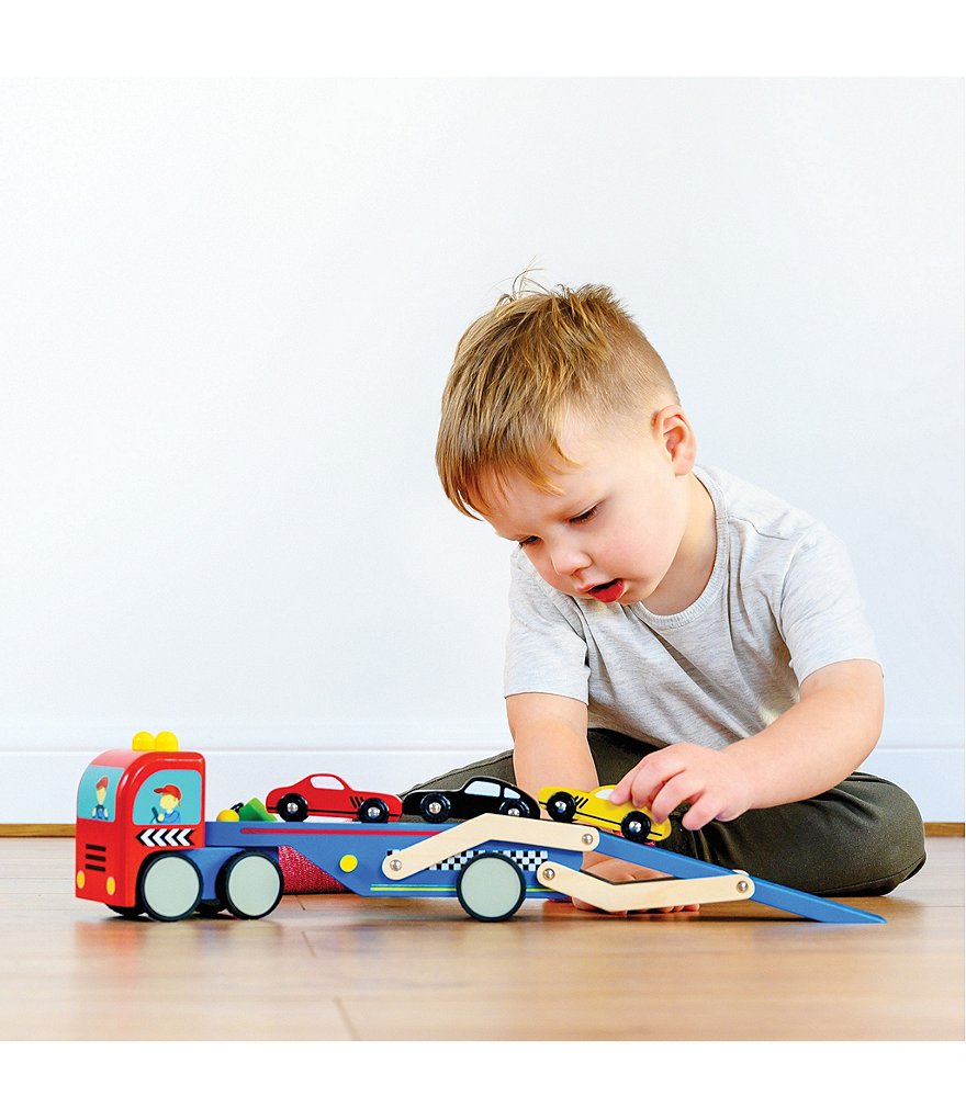 Le Toy Van Trains, Cars & Construction Race Car Transporter