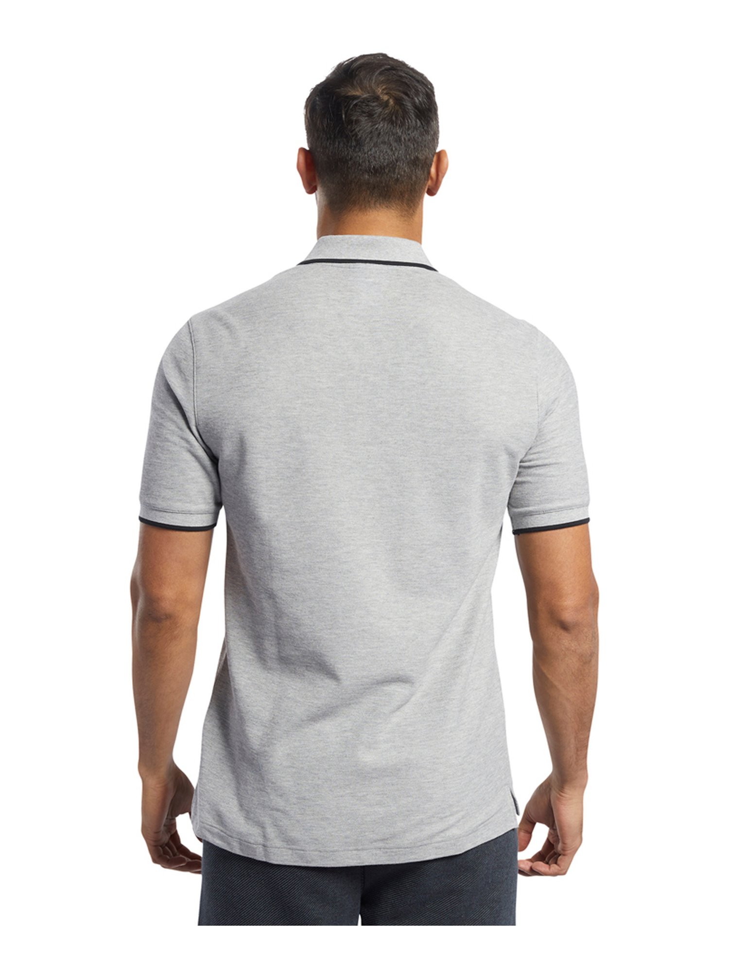Reebok TE POLO Grey Slim Fit Polo T-Shirt