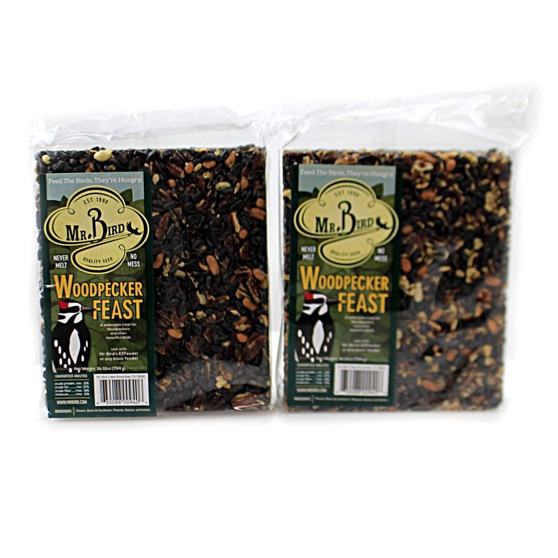 Home & Garden 7.25" Woodpecker Feast Large Cakes Set / 2 Bird Feed No Mess Mr Bird  -  Bird And Wildlife Food