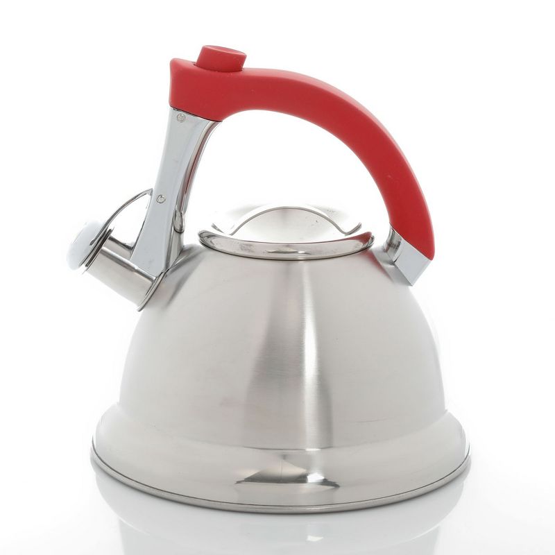 Mr. Coffee 2 Quart Stainless Steel Whistling Tea Kettle with Nylon Handle