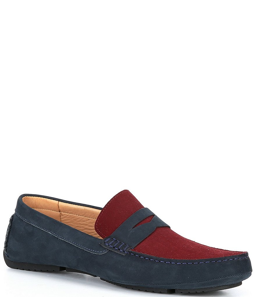 Flag LTD. Men's Morgan Suede Leather Penny Loafer Moccasins