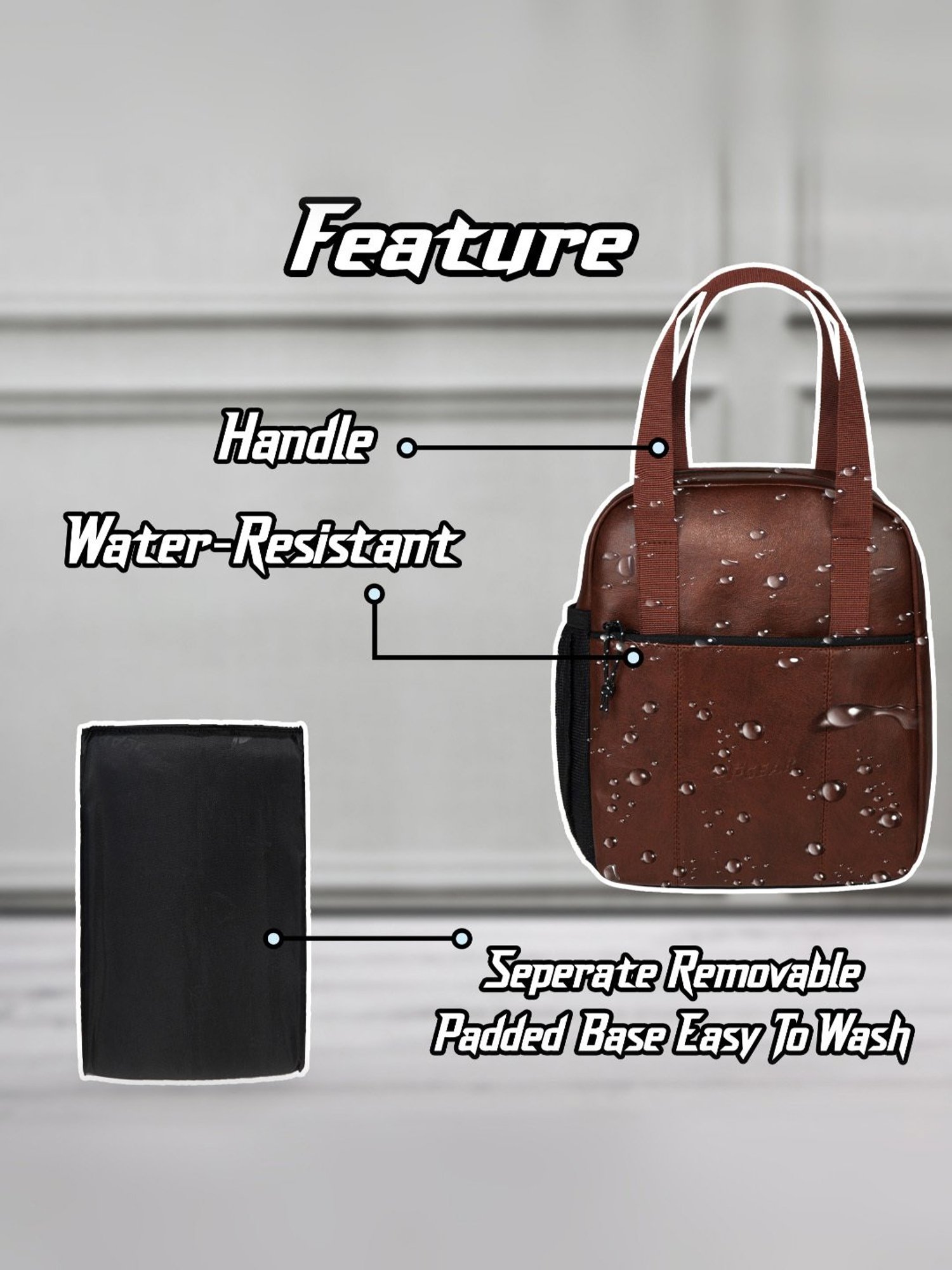 F Gear Nosh Brown Medium Lunch Bag