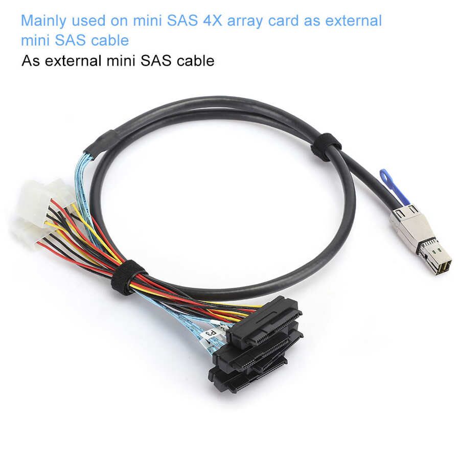 Weastlinks External Hard Disk Cable Mini SAS SFF-8644 to SFF-8482 Server Computer Accessories 1m/2m Optional