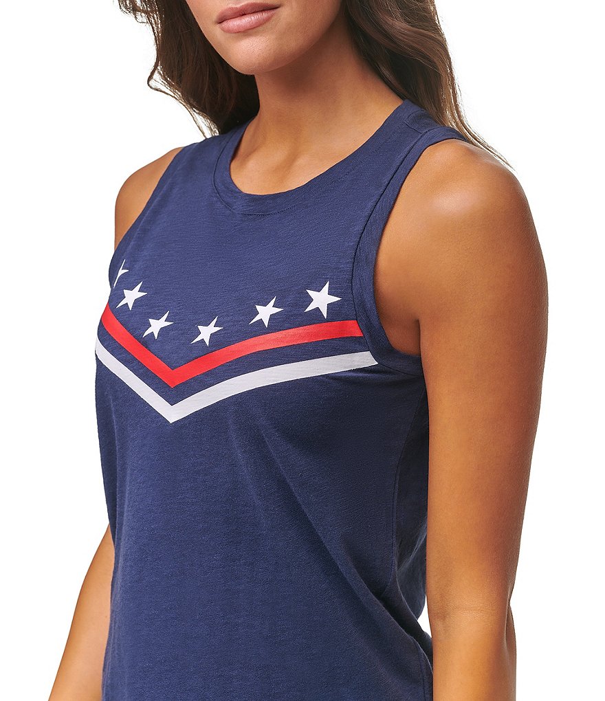 J.McLaughlin Durham Sleeveless Ruffle V-Neck Denim Blouse