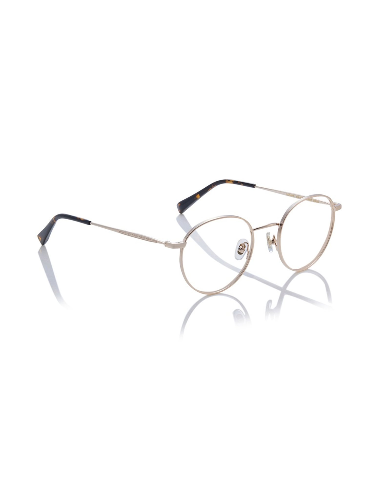 Shisen Fox Yamato Light Gold Round Unisex Blue Filter Computer Lenses -50 mm