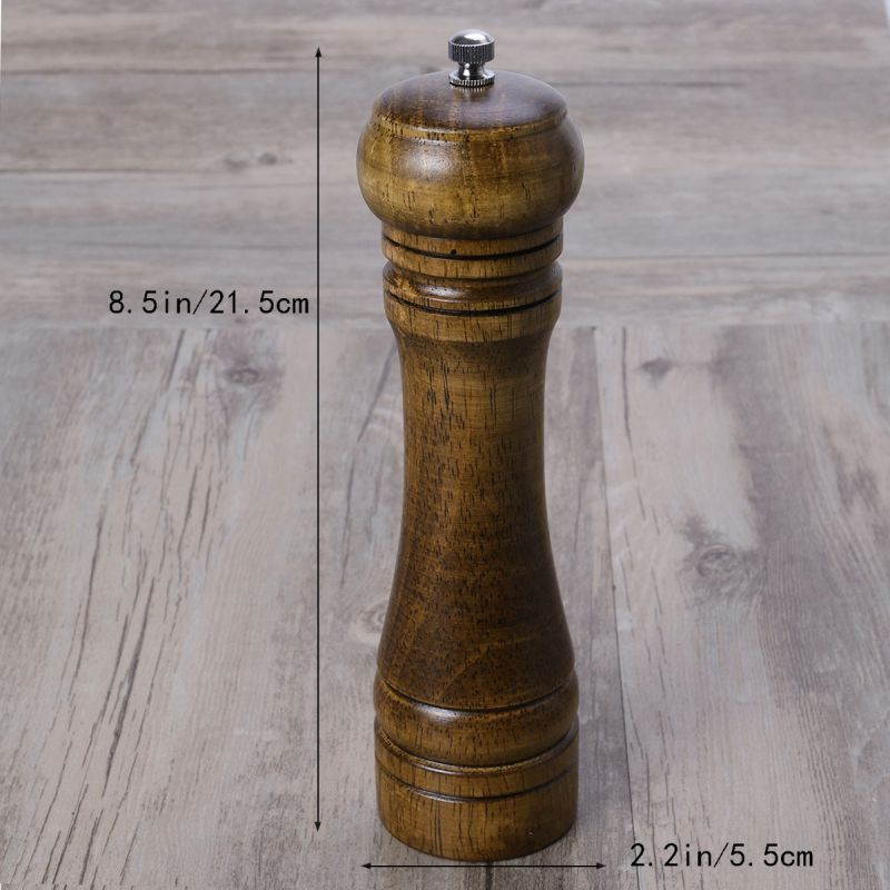5 Inch Capstan Wood Pepper Grinder Wooden Mill Hand Movement