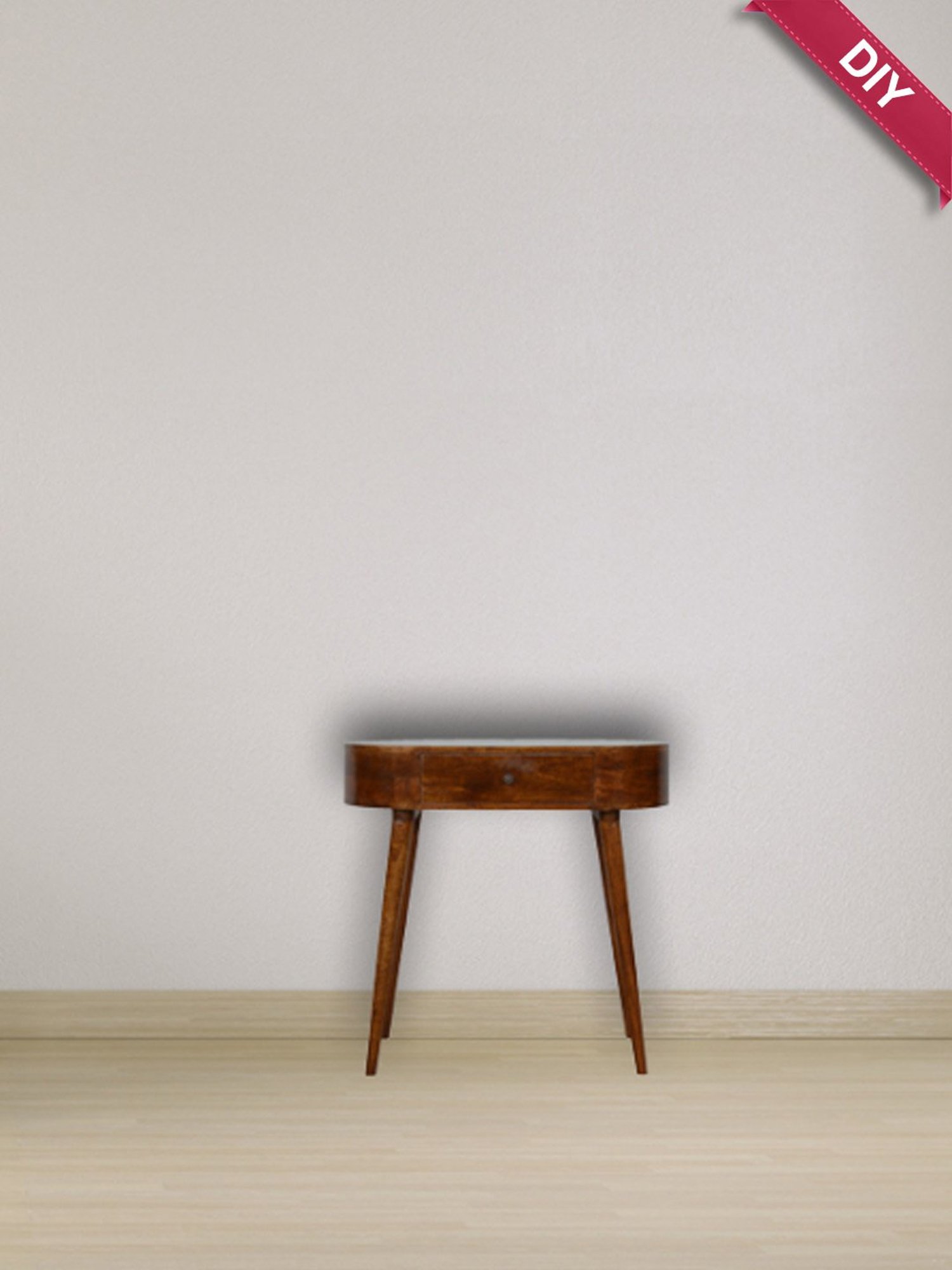 Artisan Furniture Chestnut Brown Wood Rounded Console Table