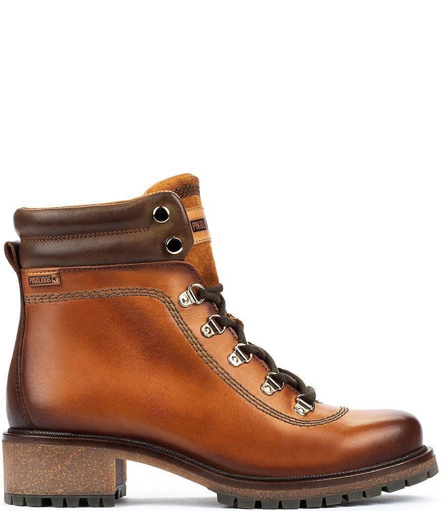 Pikolinos Aspe W9Z Leather Lace-Up Hiker Booties