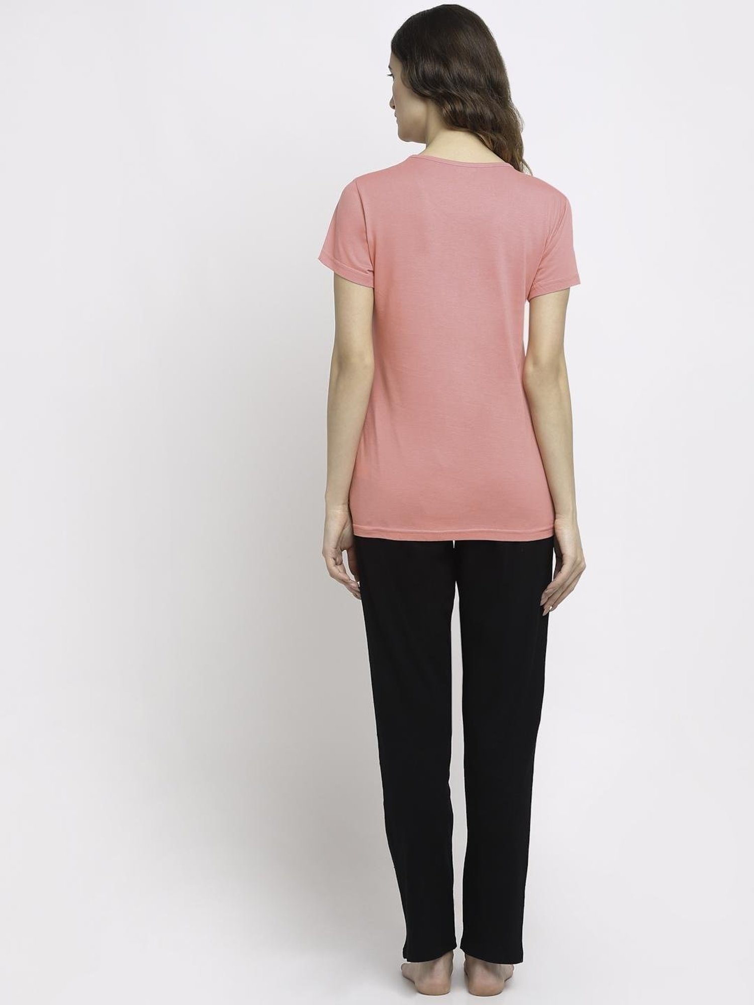 Kanvin Pink Graphic Print Pajama Set