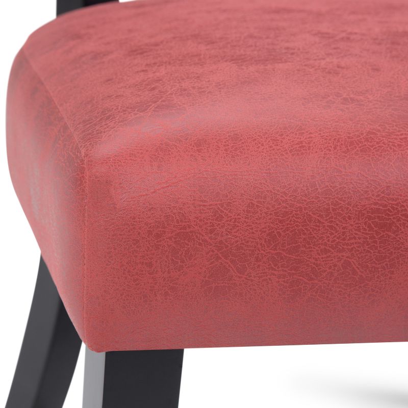 24" Barkley Accent Chair Ruby Red Faux Air Leather - WyndenHall