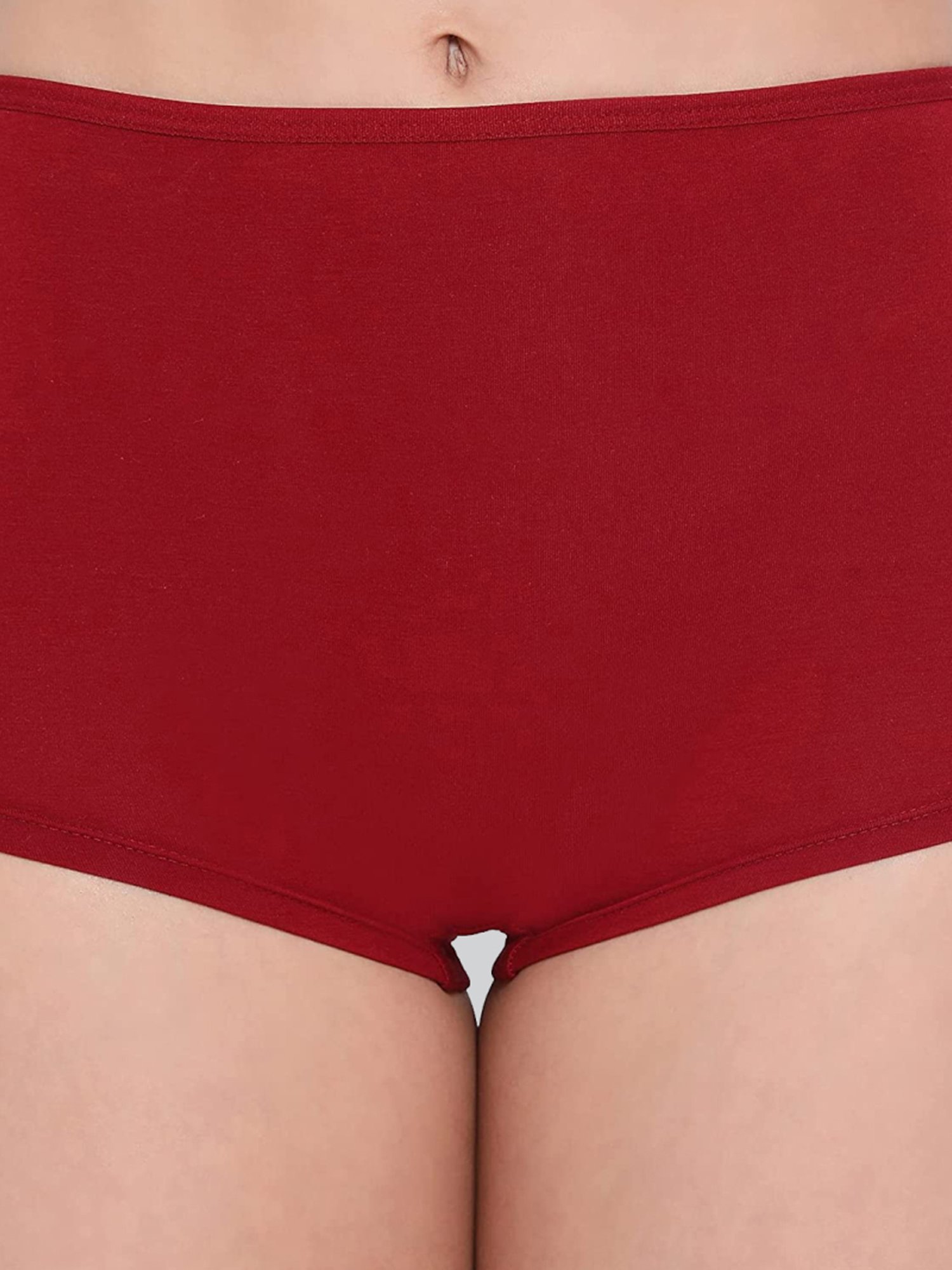 Lyra Navy & Maroon Cotton Boy Shorts Panties - Pack Of 2