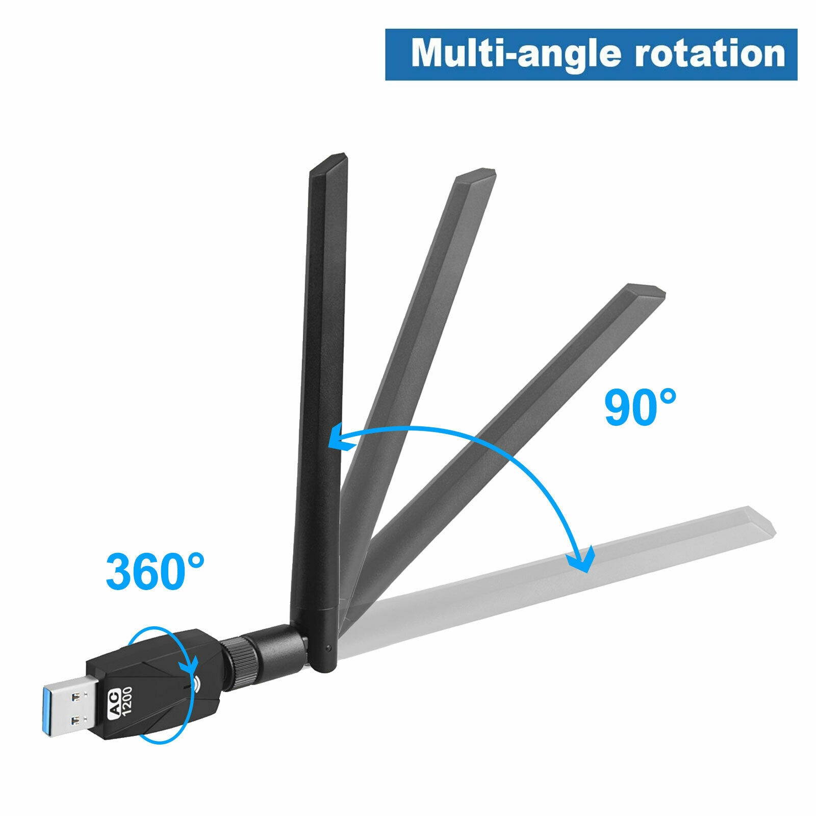 1200Mbps Dual Band USB3.0 Wireless Wifi Network Adapter Range Extender 802.11 AC