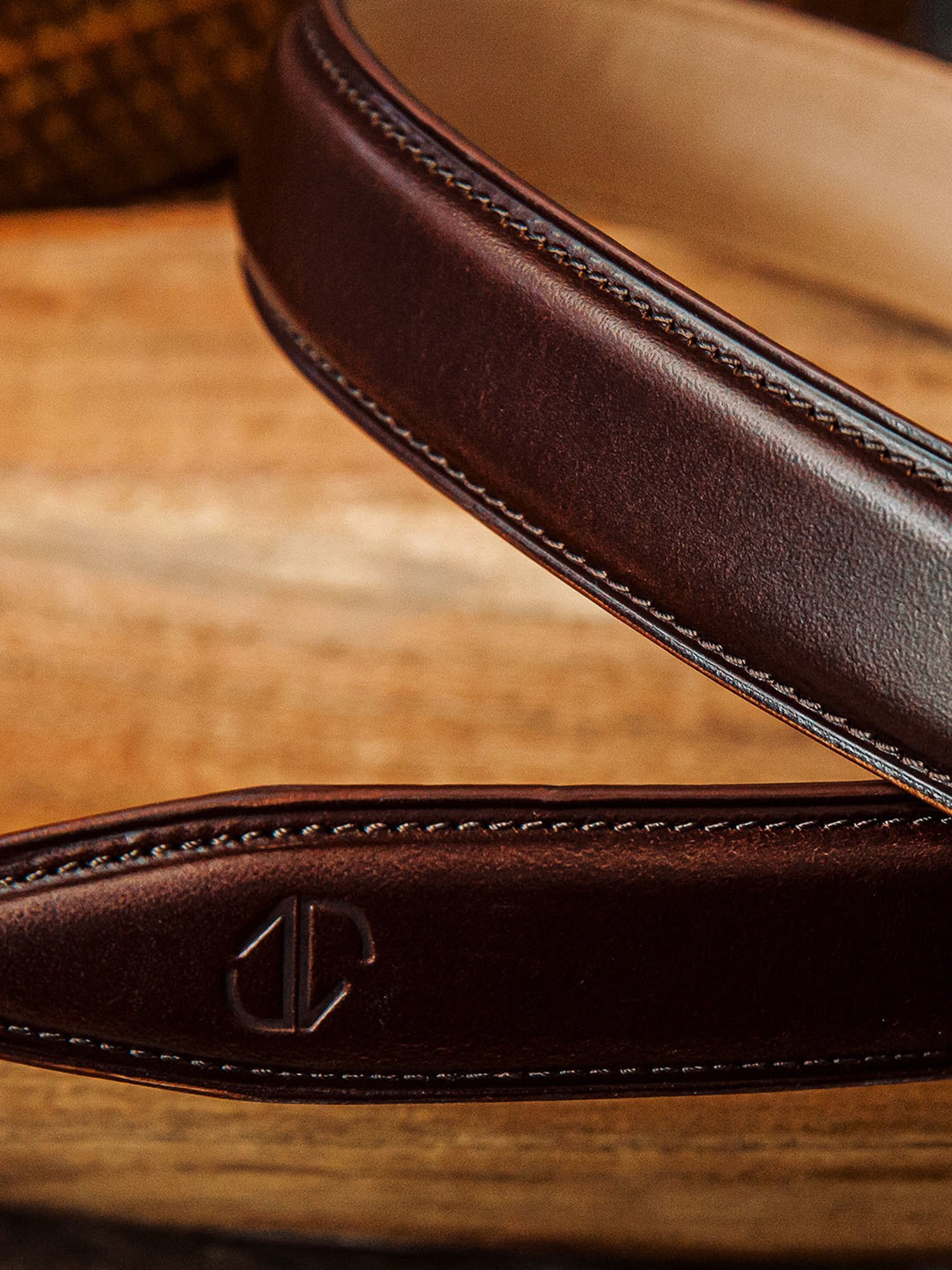 James Aston Brown Leather Waist Belt for Men