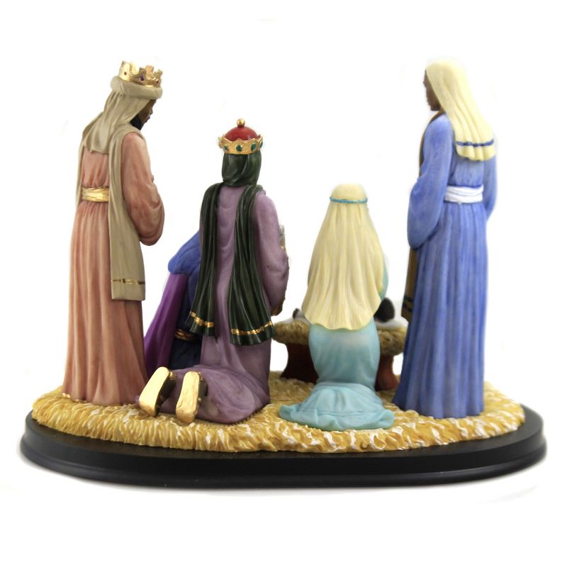 Black Art 7.0" Nativity On Base Baby Jesus Kings Mary Joseph  -  Decorative Figurines