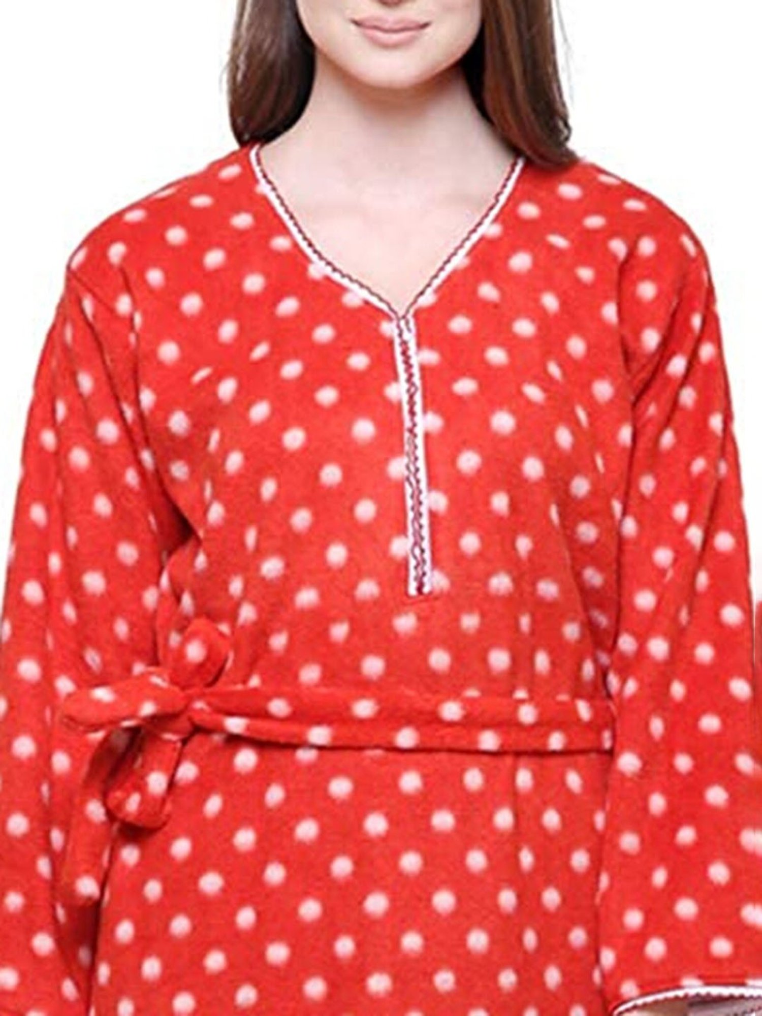 Secret Wish Pink & Orange Printed Nighty Pack of - 2