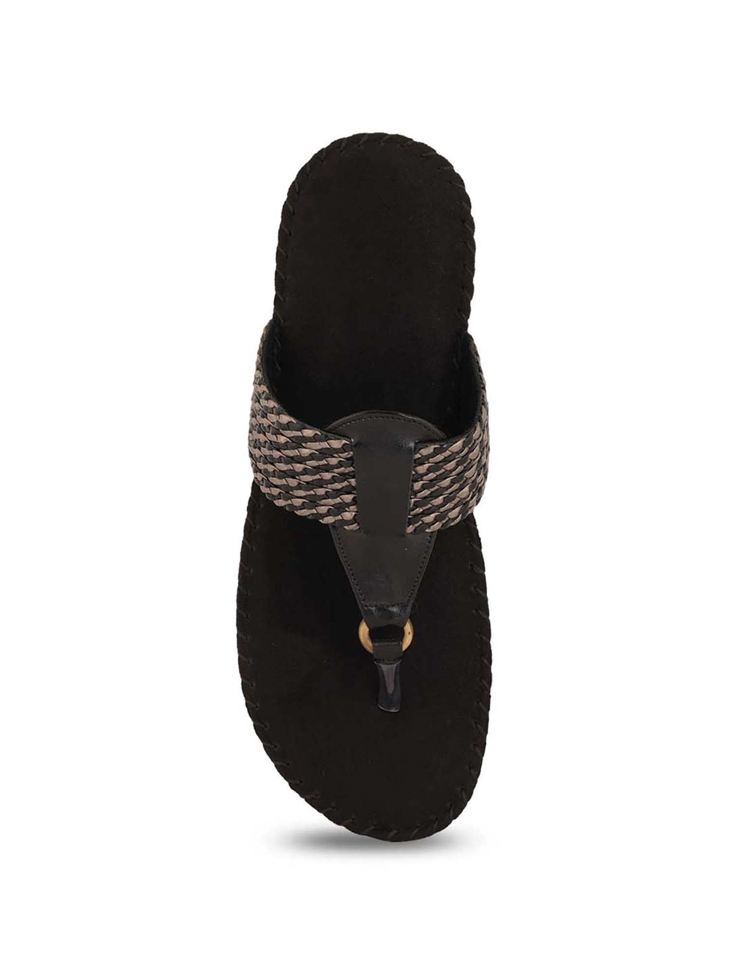 Pelle Albero Women's Black T-Strap Wedges