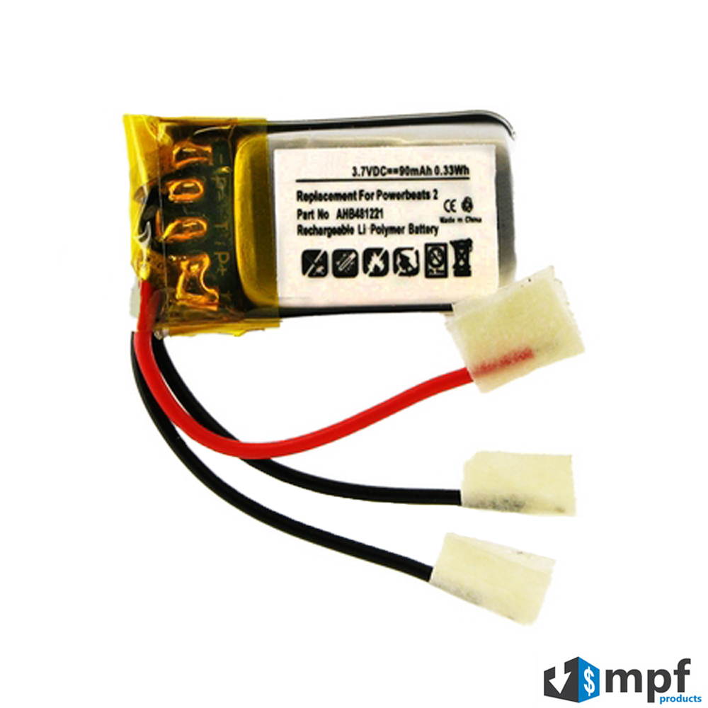 90mah ahb481221 battery replacement for beats by dre powerbeats 2 wireless inear headphones