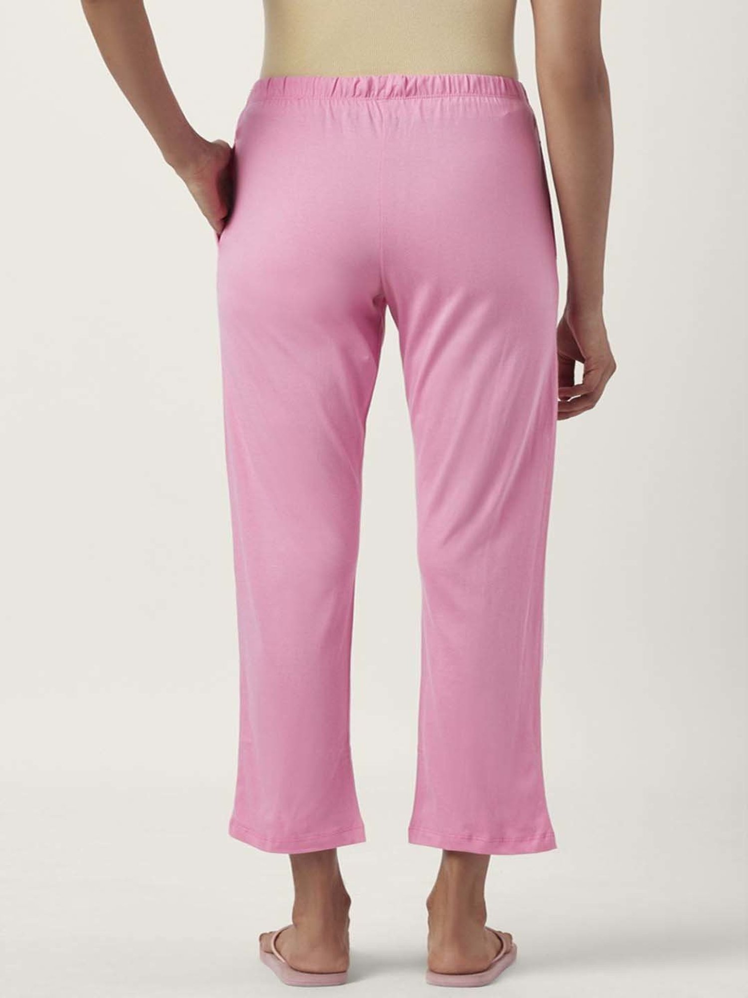 Dreamz by Pantaloons Pink Black Cotton Printed Pyjamas