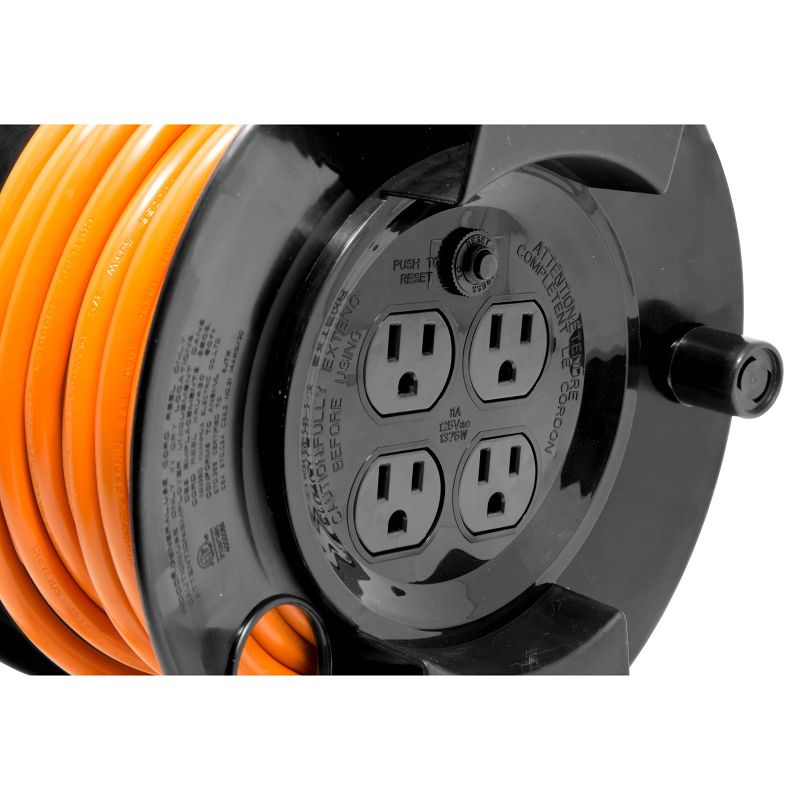 WEN PC5043R 50' 14-Gauge Heavy-Duty SJTW Outdoor 14/3 Extension Cord with 5-15R Light-Up Outlet