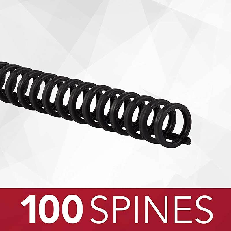 Swingline  Binding Spines Spirals Coils 12 Diameter 40 Sheet Capacity ProClick Black 100 Pack 2514703