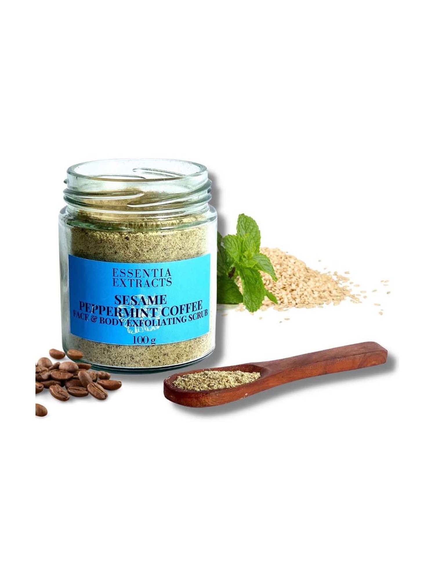 Essentia Extracts Sesame Peppermint Coffee Scrub - 100 gm