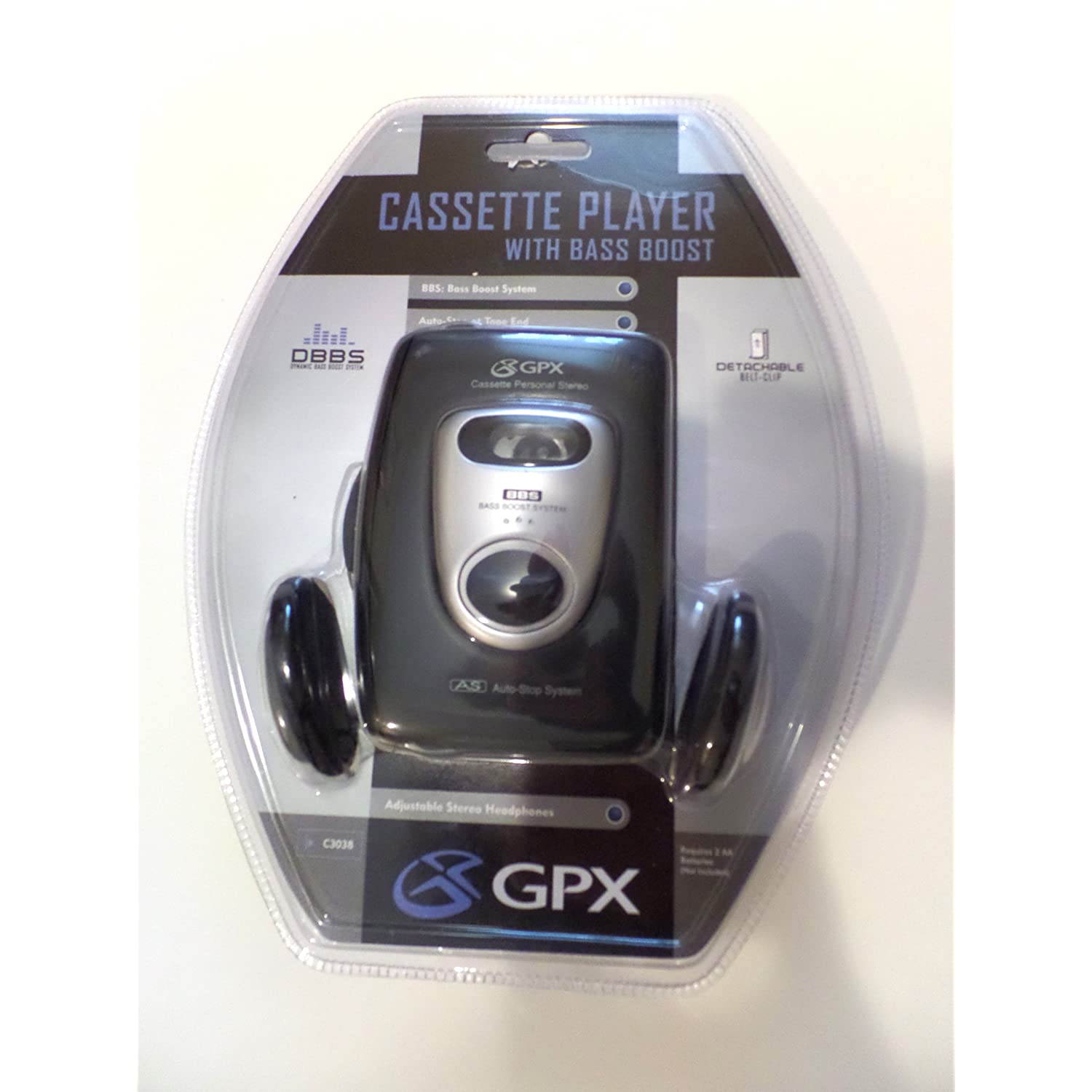 GPX C3038 Personal Stereo Cassette with Bass Boost
