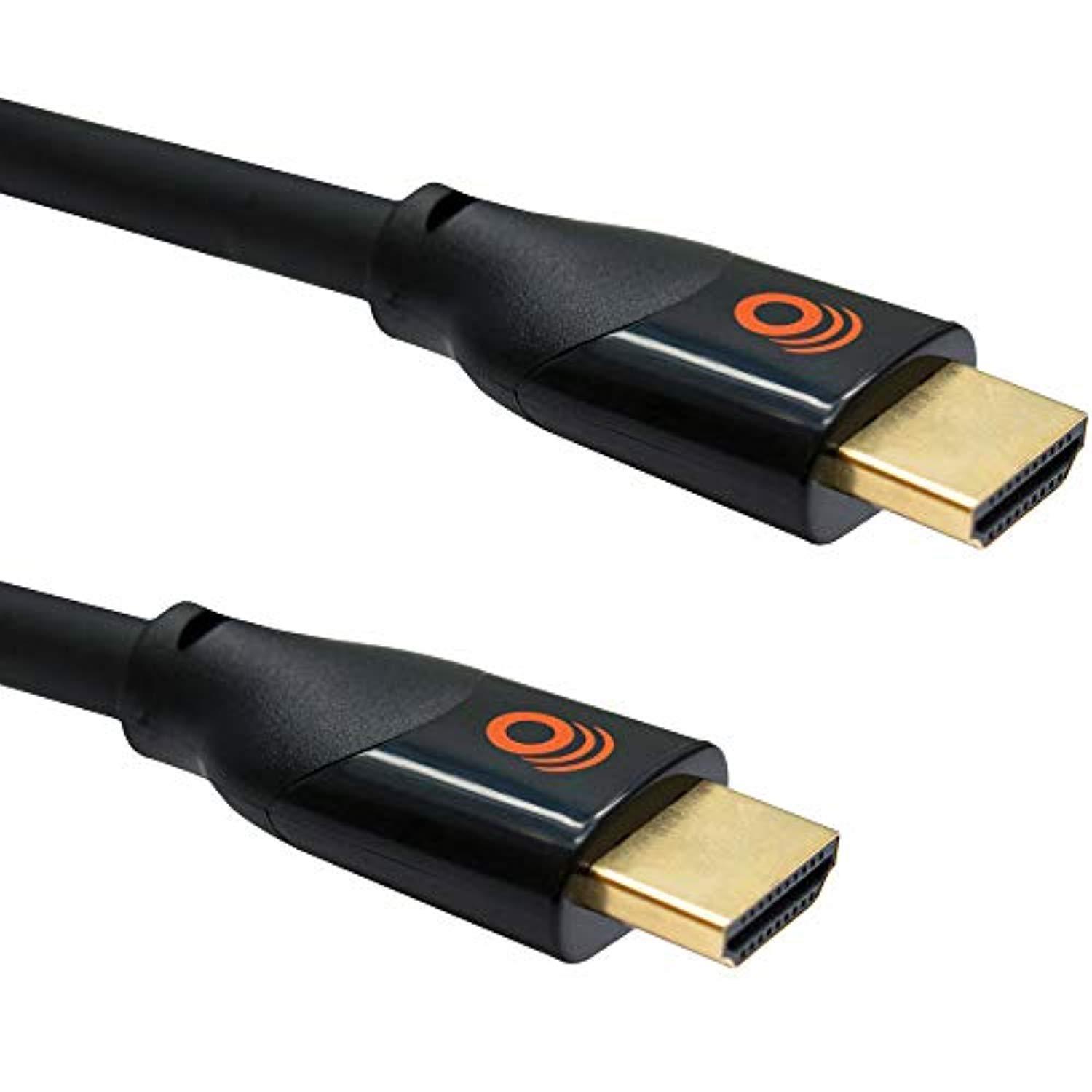 echogear short 2ft hdmi ultra hd high speed cable - 4k & hdr compatible - meets latest hdmi standard - gold plated connections