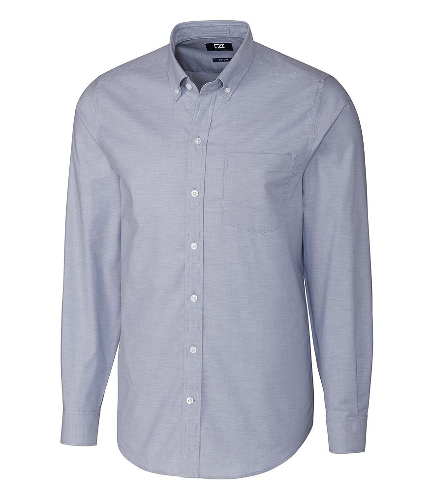 Gold Label Roundtree & Yorke Non-Iron Fitted Button-Down Collar Solid Dress Shirt