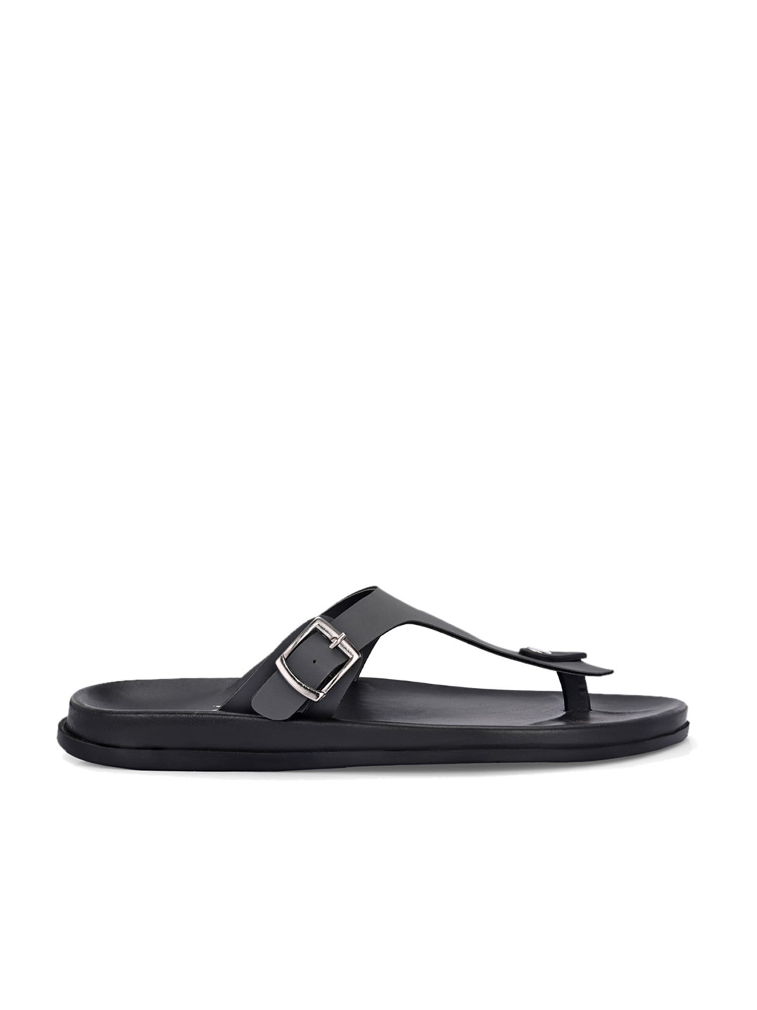 Hoversole Men's Grey T-Strap Sandals
