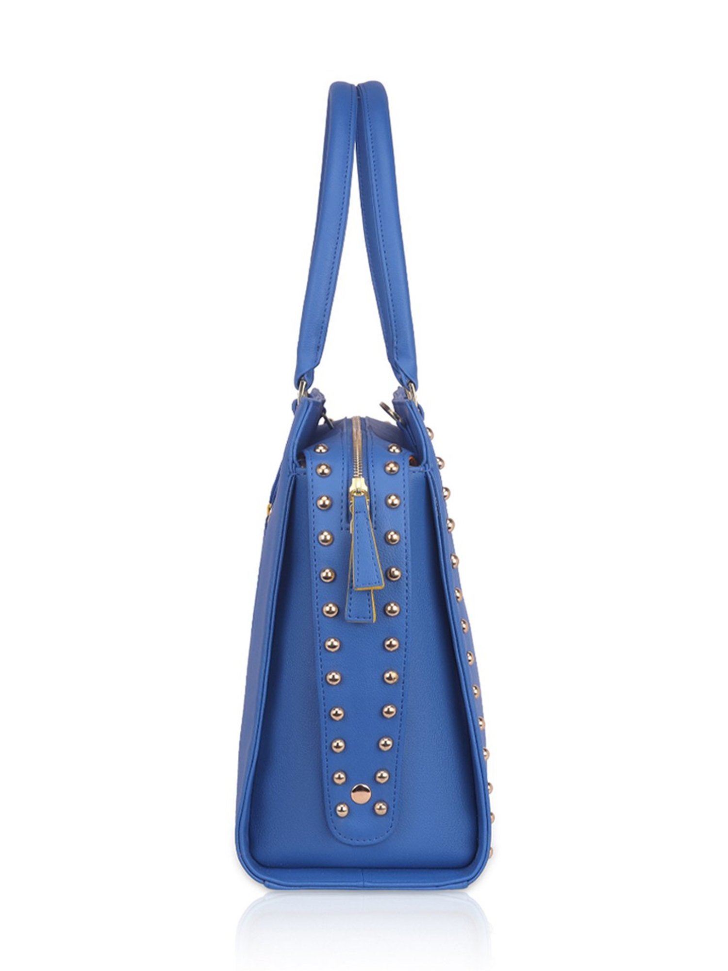 Eume Daffodil Royal Blue Leather Satchel Handbag