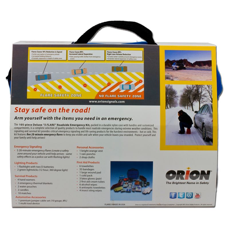 Orion 105pc Deluxe Roadside Emergency Kit