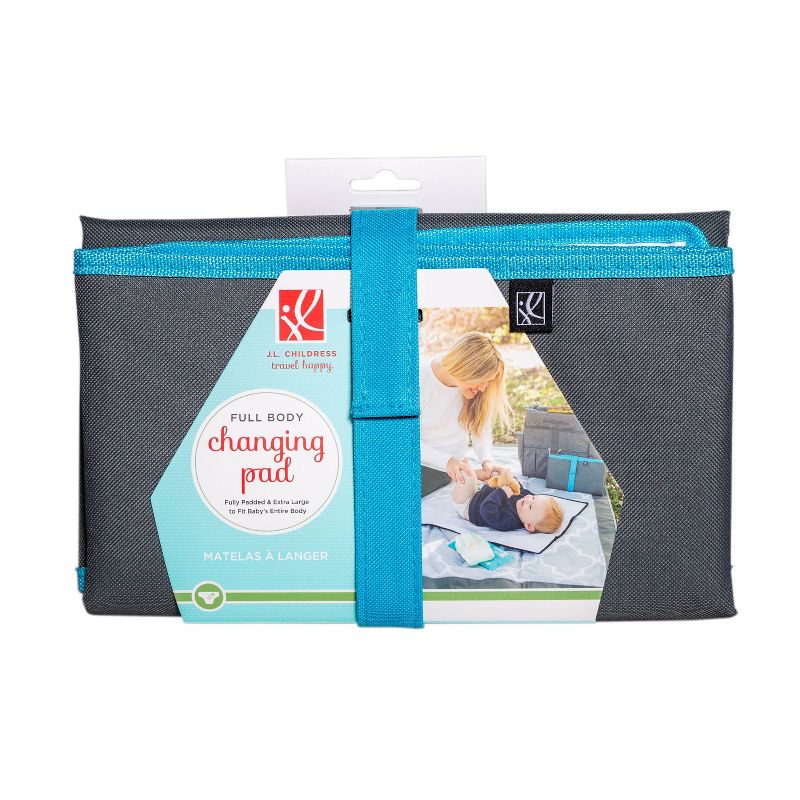 J.L. Childress Full Body Changing Pad - Gray Teal