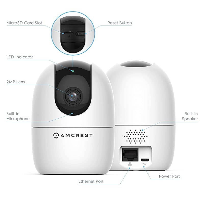 1080P FHD Baby Monitor Pet Camera WiFi Camera 24G Wireless Indoor Home Security Camera w TwoWay Audio Motion Detection Night Vision for BabyPetNanny iOS Android ASH21 White