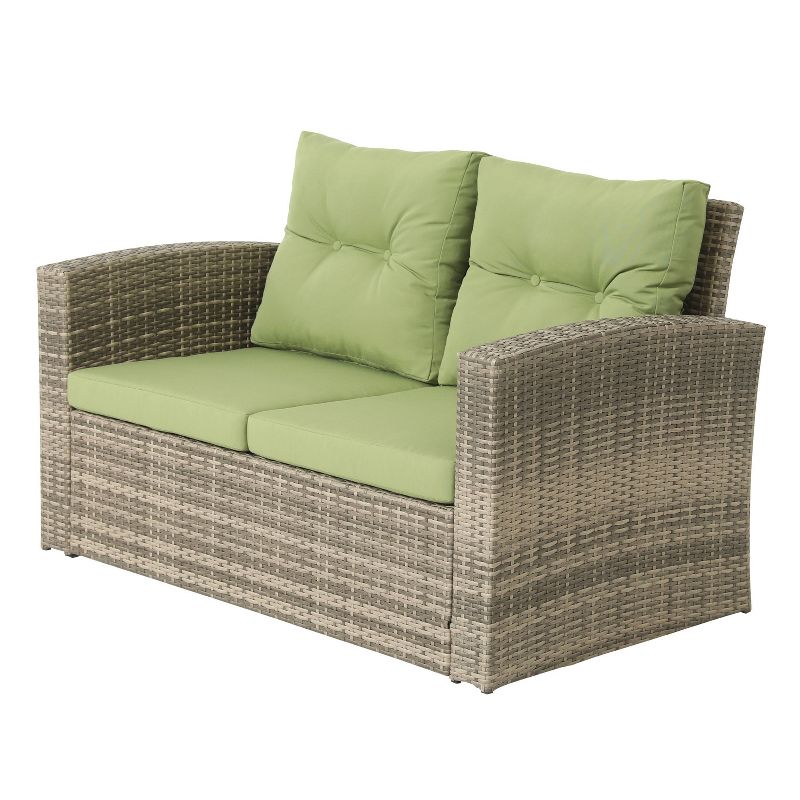 Draper 5pc Sectional Set with Sunbrella - Sage - Leisure Made