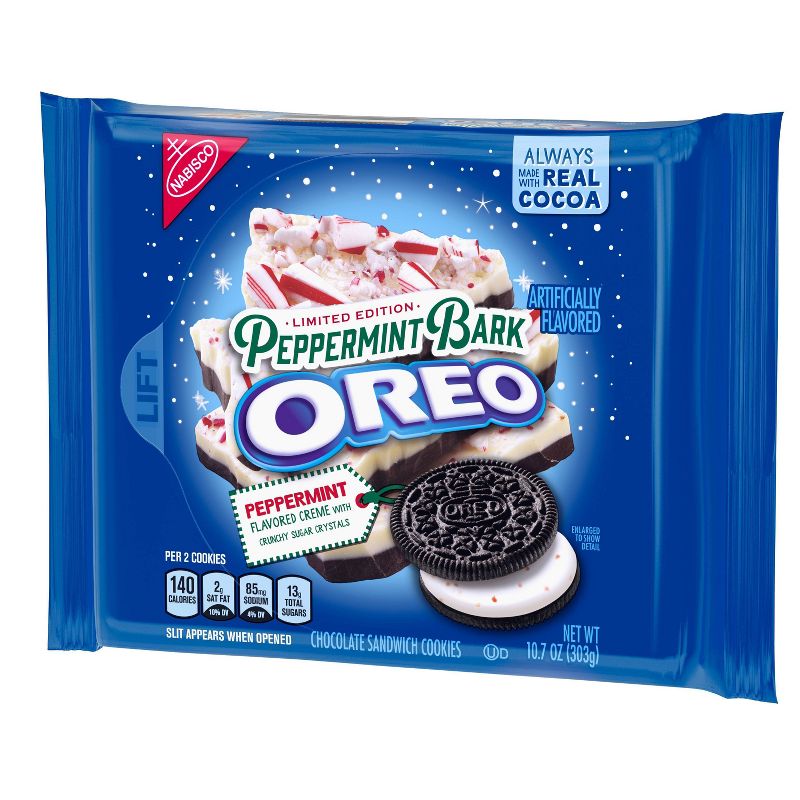 Oreo Peppermint Bark Chocolate Sandwich Cookies - 10.7oz