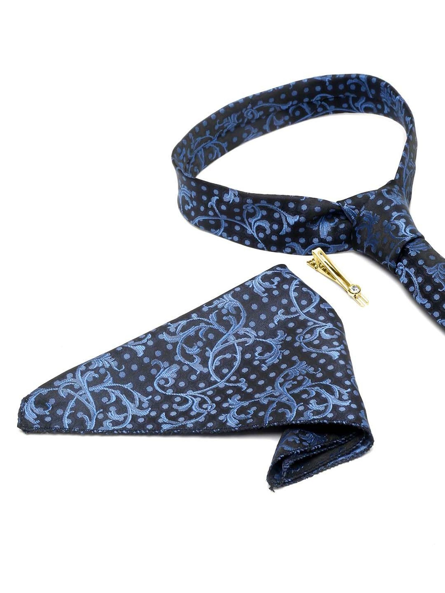 Louis Stitch Navy Printed Necktie Gift Set - Set of 3