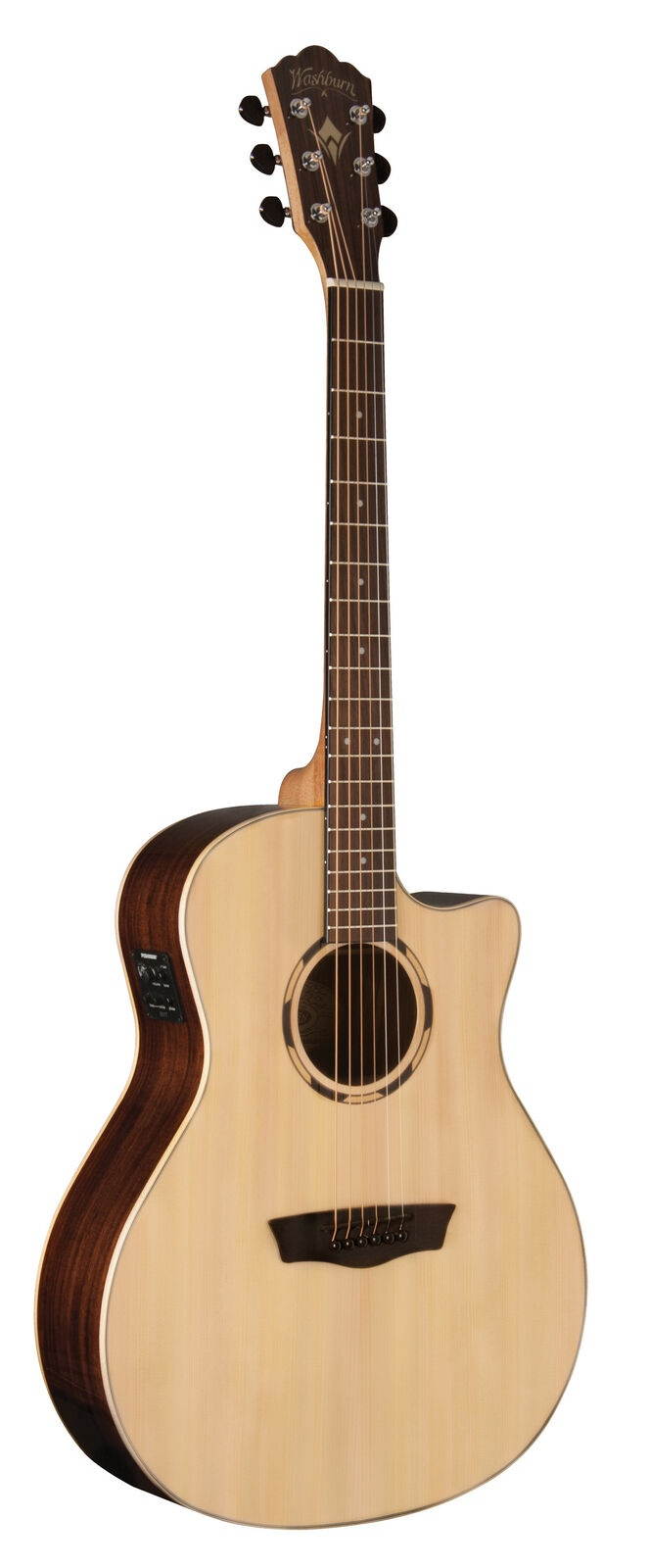 Washburn Woodline O20SCE Solid Sitka Spruce / Pau Ferro Cutaway Acoustic Electr