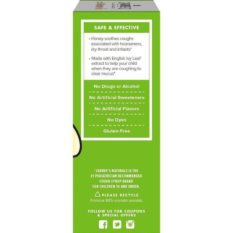 Zarbee's Naturals Children's Cough & Mucus Reducer Syrup - Natural Grape - 4 fl oz