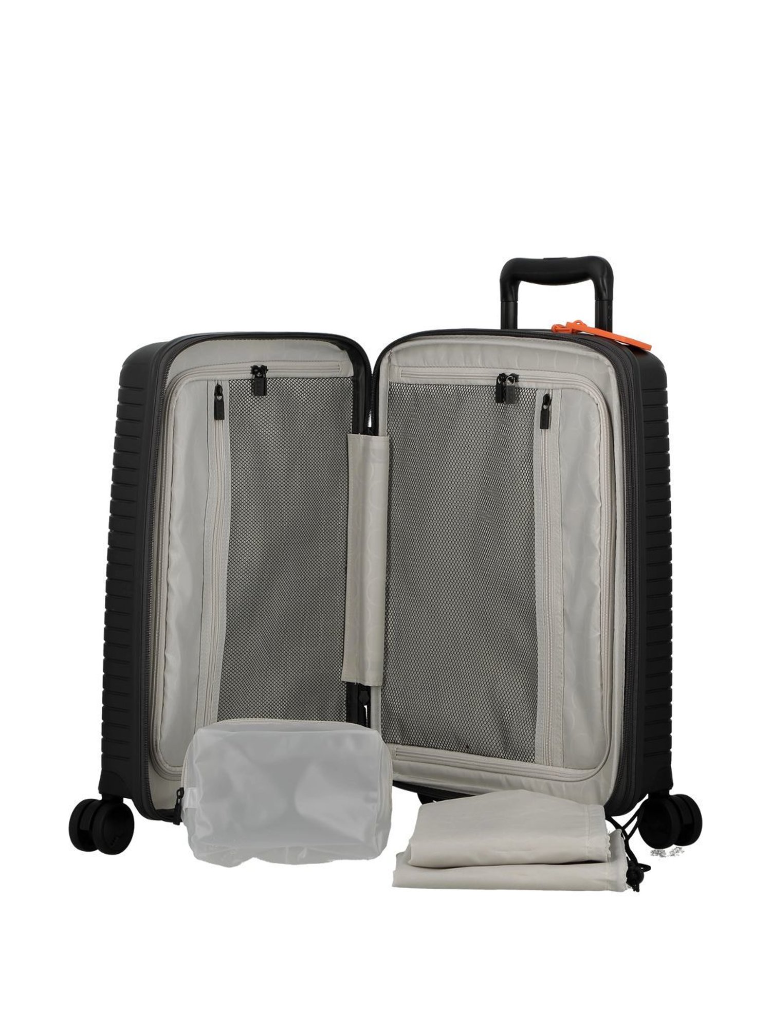 Jump Evae Black 8 Wheels Small Hard Cabin Trolley Bag