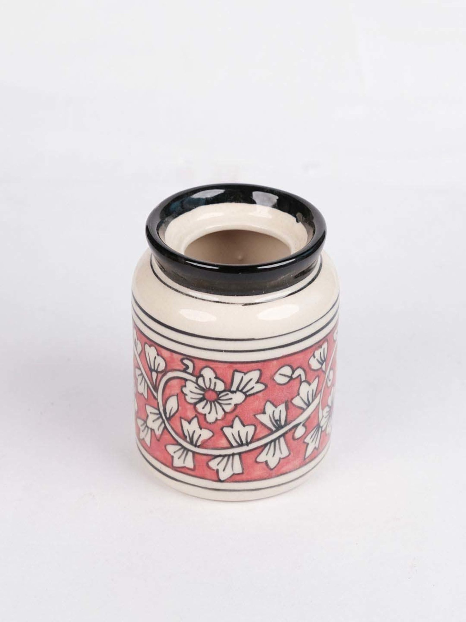 VarEesha Red Ceramic Jar Shaped Vases (0.5 L) - Set of 2