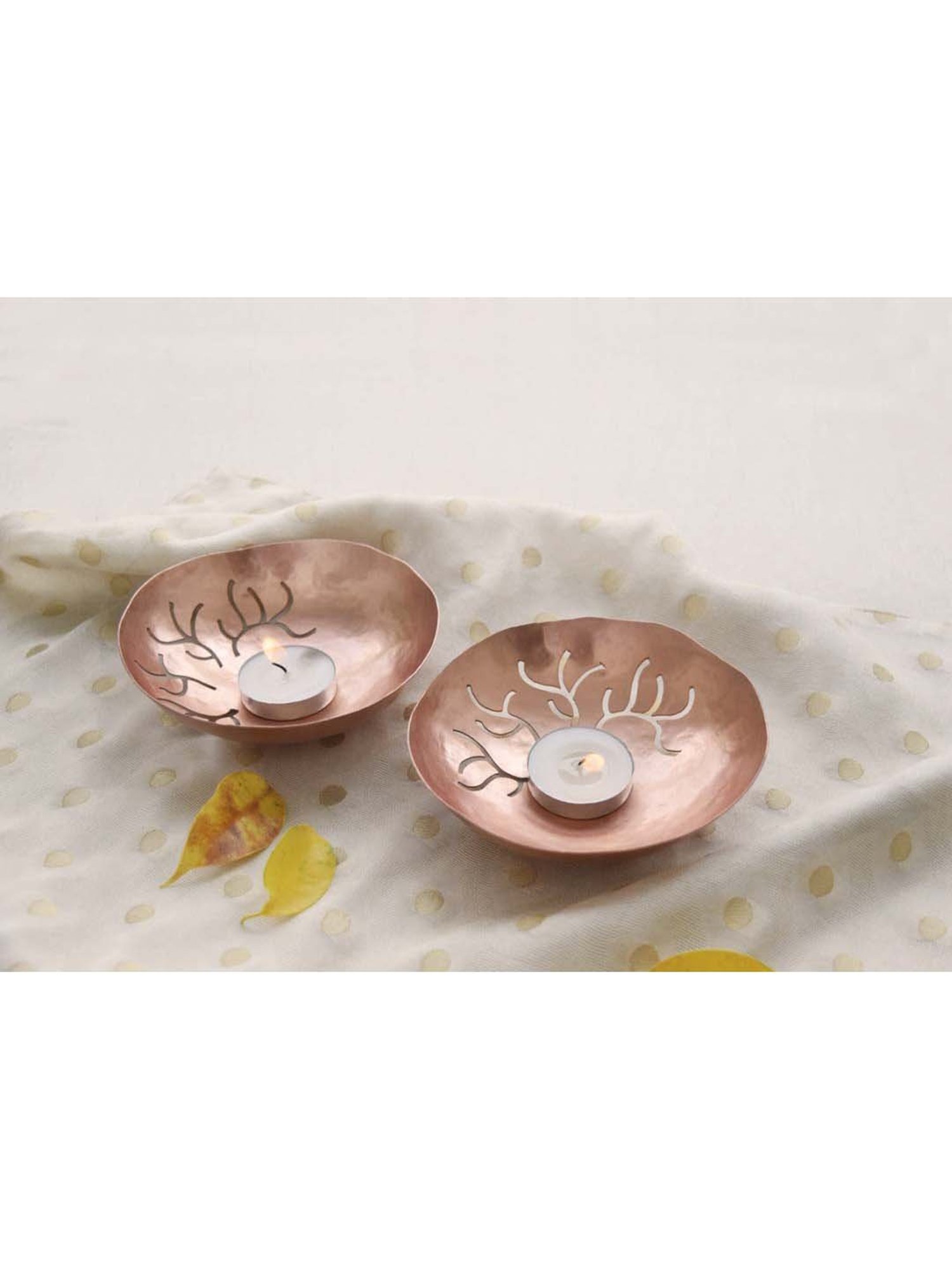 COPPRE Copper Nirvana Tea-Light with Holder - Set of 1