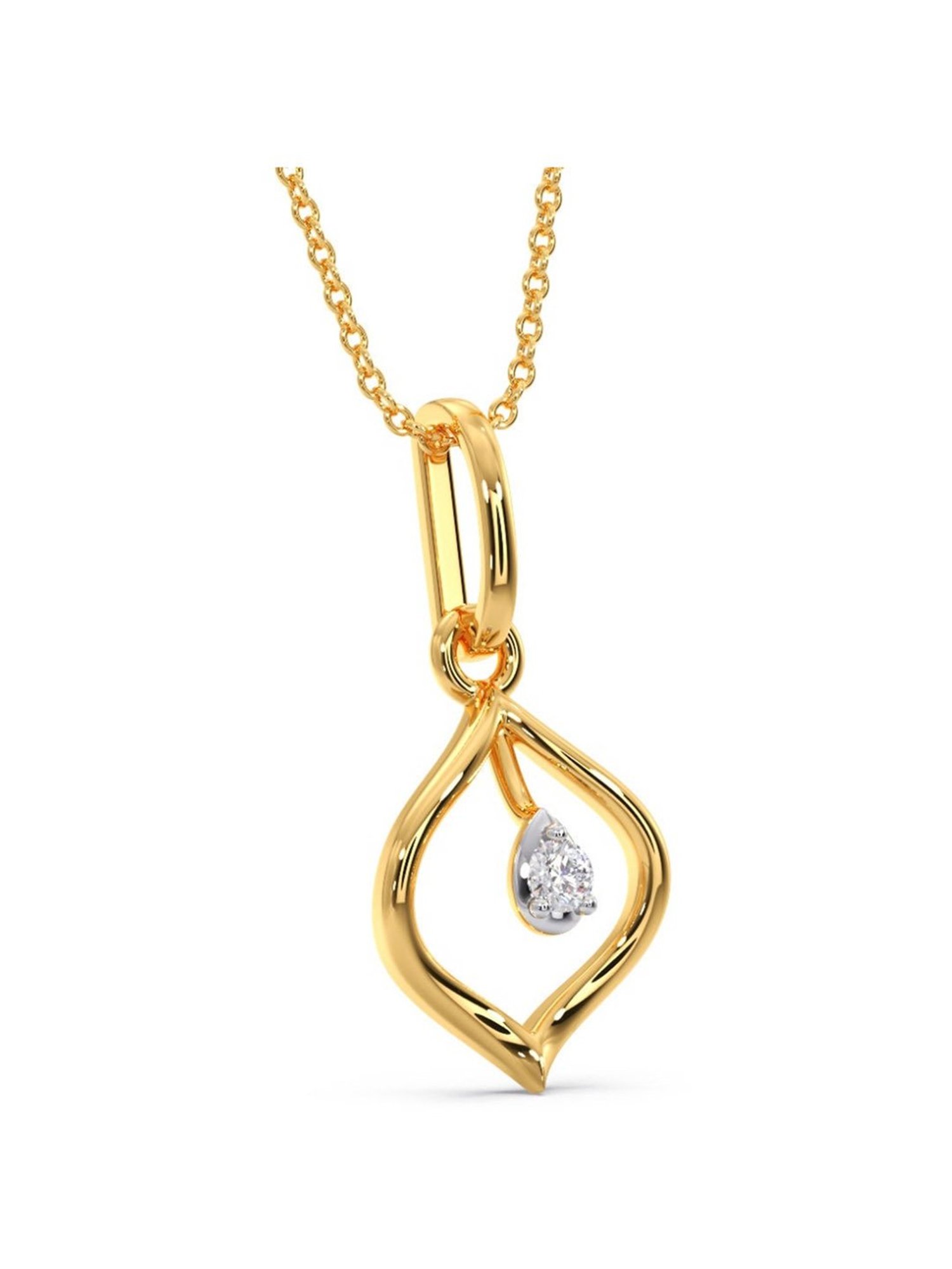 Joyalukkas 18k Gold & Diamond Pendant with Chain