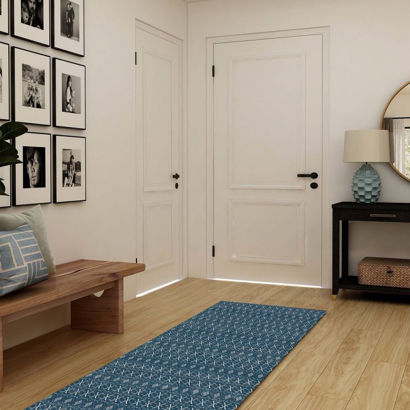 Tempaper 3' x 7'6" Mudcloth Indoor/Outdoor Vinyl Floor Rug